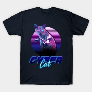 Cybercat Pet Cyborg cat cyberstyle 2077  Video game T-Shirt